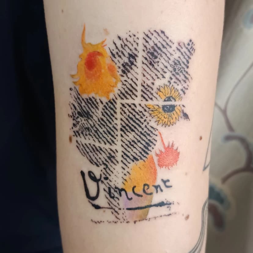 Tatuagem colorida e artística em Guarulhos por Ale Saito.